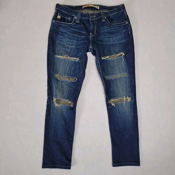 Big Star Casey K Slim Boot Low Rise Womens 28XL 32X25 Blue Jeans Bootcut Ankle - Picture 1 of 15